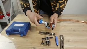 7 Lubang Set Flaring Tool AC 3/16-3/4 Inch Swaging Tool Pemekar Pipa Tembaga