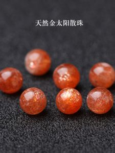 Natural Crystal Sun Scatter Beads DIY Bracelet Orange Yellow Womens Style Fashion Jewelry Fresh out Freshly Made Hand Chain