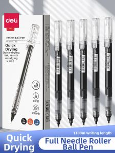 deli | Smooth Writing Exam Dedicated Quick-Drying Soft Grip No Mess Ballpoint Pen 0.5mm