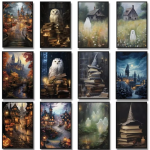Oil Painting By Numbers  Magic Movie School WizardCastle Academy Drawing Canvas DIY Pictures By Numbers Home Decor 