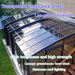 FUSSIN PC fully transparent durable board High transparency polycarbonate sunlight board ceiling lighting board plastic board hard board rain screen sun room roof canopy flat balcony Transparent PC Plastic Sheet Transparent PC Board Model Material