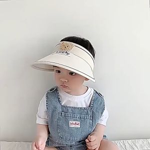 Mũ cói hở chóp hình gấu dễ thương dành cho trẻ em 2-15 tuổi- Nón cho bé đội đi biển đi chơi du lịch hàng ngày