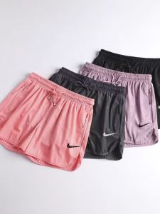 NK Ice Silk Shorts for Women Summer 2023 Thin Breathable Quick Dry Fitness Yoga Pants Casual Running Pants with Pocket