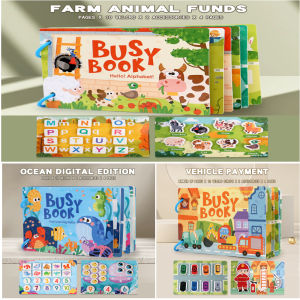 DIY Handmade Puzzle New Montessori Scene Stickers for Children Reusable Books Cartoon Learning Cognition  for Kids Gift