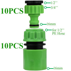 10-20pcs Garden 1/2 16mm Hose Quick Connector Pipe Coupler Stop Water Connector Replace Car Wash Irrigation Tube Repair Joint