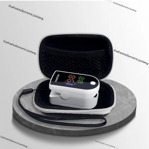 JUSTLANG Medical Digital Fingertip Pulse Oximeter พร้อมถุงเก็บออกซิเจนในเลือดเครื่องวัดความอิ่มตัวของหัวใจ Fing er SPO2 PR Monitor