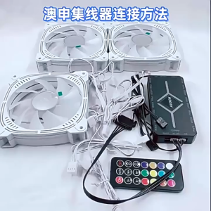 กล่องควบคุมไฟ  PWM Fan Hub Controller 5V ARGB Mainboard SYNC Light Remote Control