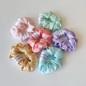 100% Natural Mulberry Silk Scrunchies For Hair Care Mini 2cm Collection for Kids Gift Ideas Hair Accessories