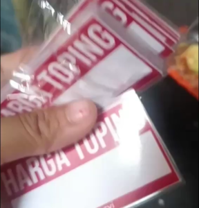 KERTAS HARGA SEBLAK LAMINATING / KERTAS TOPING SEBLAK / KERTAS HARGA TOPING SEBLAK LAMINATING A1 (6PCS)