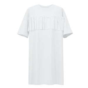 AMII | Commute Style Round Neck Contrast Material Stitching Air Layer A-line Dress