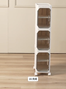 Lemari Lipat Susun Lemari Pakaian Plastik Rak Sepatu Serbaguna Ada Roda Lemari Pakaian Multifungsi