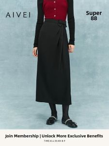 AIVEI | Elegant Pleated Rear Slit Bodycon Skirt