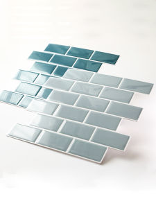 Modern Simplicity 3D Self Adhesive Wall Stickers Tile Simulation Waterproof And Moisture Proof for Kitchen Bathroom Living Room Decor