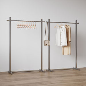 Stainless Steel Landed Display Rack Clothing Store Special Womens Clothing Shop Hang Clothes Rod Exhibition Stand Props