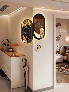 HAOJIUBUJIAN | New Digital Double-Sided Cartoon Vintage Corner Clock