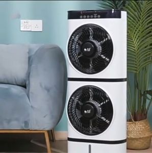 Multifunctional Air Conditioning Fan With Remote Mute7L Water Tank 3 Wind Speeds Air Conditioning Tower Fan Air Cooler Mobile Refrigeration Spray Fan Double Layer Air Conditioner Floor Stand Fan Portable Aircon Inverter For Room On Sale