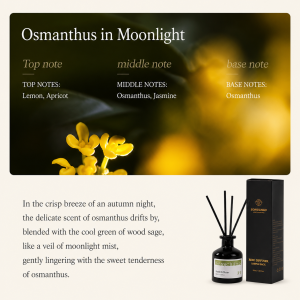 【SongChao】 Reed Diffuser | Luxury Home Fragrance | Long Lasting Aroma | Bedroom Bathroom Living Room Hotel Scent