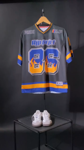 KHF | Jersey Vintage Number 86 Wanita Laki-Laki Cewek Futsal Bahan Dryfit Brazil Milano Full Printing Oversize Casual Rugby Retro Streetwear Hockey Retro NFL Bola Olahraga Boxyfit Pakaian