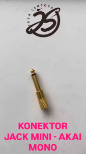 HEADPHONE JACK ADAPTOR GOLD 3.5mm KE 6.5 mm KONEKTOR JACK MINI KE JACK CONVERTER 3.5 mm TO 6.5 mm MONO JACK AUX TO AKAI MONO GOLD GOLD uts stabilizer