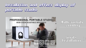 Zkeezm 40/50/60cm RGBW Full Color LED Portable Photography Box Studio Photography Box Mini Studio Folding
