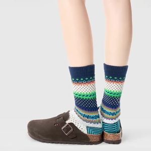 Fair Isle Warm Ethnic Style Crew Socks