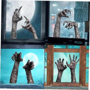 สยองขวัญฮาโลวีนสติกเกอร์ Pvc Wall Decals Spooky ตกแต่งสําหรับตกแต่งบ้านฮาโลวีน Pott2h ยี่ห้อ 2 ชิ้นชุด