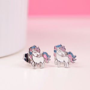 Collexion Magical Unicorn Earring Studs Lapis Emas Gold Plated CX56210008W