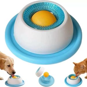 Pet Lickable Plate Wet Food Snacks Yogurt Lickers Slow Food Consumption Energy Consumption Suitable for Cats and Dogs.