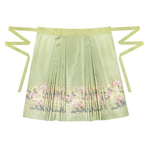 YuanShanQiao Daily Wear Hanfu Set Gold Weave Ming Style Cross Back Horse Face Skirt Womens Spring Summer Fashion Traditional Costume