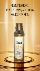 LINA’S 24K Gold Facial Hydrating Essence Water – Deeply Hydrates Brightens & Revitalizes Skin for Radiant Glow