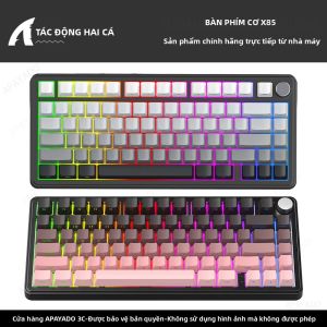 Bàn Phím Cơ Chơi Game Không Dây Đa Chế Độ Bluetooth Attack Shark X85 RGB Với Núm Điều Chỉnh Meta Hỗ Trợ Thay Nóng Pin Lâu Dài 82 Phím