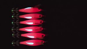 6pcs/set Horizontal Squid Jig Egi Set Luminous UV Glow Wood Shrimp Fishing Lure Saltwater Artificial Bait Cuttlefish Octopus