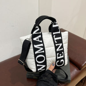 clu Gentle Women Thailand Letter Crossbody Bag For Women Popular Casual Nylon Bucket Shoulder Bag ulc