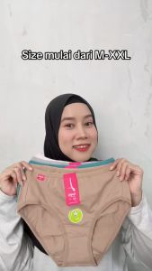 12Pcs lydyly 011 Celana Dalam Wanita Dewasa Bahan Katun Adem Polos Karet Belakang
