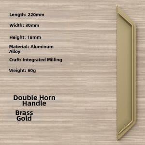 Invisible Embedded Modern Elegant Bull Horn Door Handle