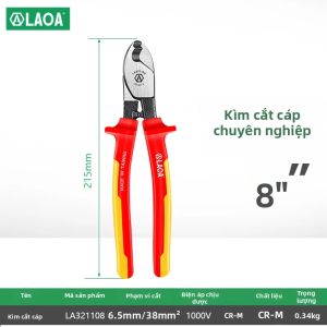 LAOA | Kìm Cách Điện LAOA Dụng Cụ Cắt Dây Đa Năng Dụng Cụ Điện Đa Chức Năng Chịu Điện Áp 1000V Hướng Sử Dụng Tay Phải Chất Liệu CR-M