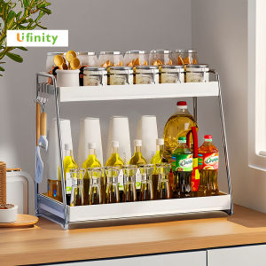 Lifinity Stainless Steel Kitchen Spice Rack Condiment Seasoner Rack Kitchen Organizer Shelves