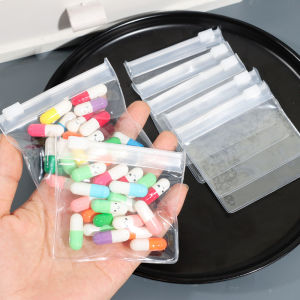 【On Sale】10Pcs Reusable Pill Bags Durable Leak-Proof Zipper Pouches Transparent Medicine Organizers for Travel & Daily Use