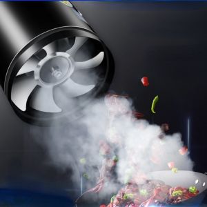 Metal Inline Duct Fan Booster Exhaust Blower Air Cooling Vent 220V 25W /Inline Duct Fan Booster Exhaust Blower Toilet Dapur Restoran Udara Hisap Angin Ventilasi /4Inch/ Exhaust Blower Air Cooling Vent Metal Blades