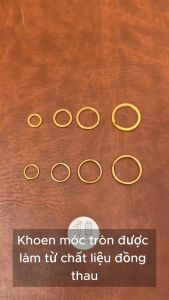 Khoen Móc Tròn Chất Đồng Thau Size 15mm/20mm/25mm/30mm Phụ Kiện Làm Đồ Da Túi Xách Bóp Ví Thủ Công Handmade DIY
