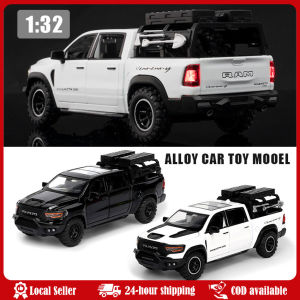 1:32 Pickup Truck 1000 TRX Alloy Pickup Car Model Diecast Metal Off-road Vehicle Model Sound And Light Simulation Kids Toy Gifts Simulation 1/32 Scale Mammoth 1000 TRX pickup off-road vehicle Model With Sound Light Pullback Children Diecast Toy Car Gift