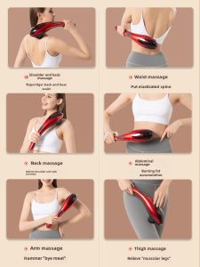 Dolphin Massager Stick Electric Shoulder and Neck Beating Back Beating Cervical Spine Waist Body Meridian Scraping Instrument Handheld Vibrator
