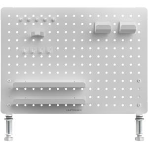 HumaneX | White Metal Hole Board Free-standing Shelving Unit