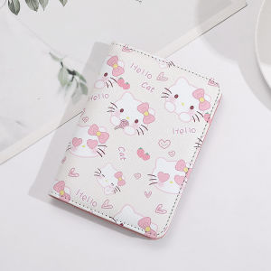 Travel Passport Holder Womens Style Cartoon Kitty Protection Case Document Organizer Storage Bag Soft PU Leather Youth Friendly