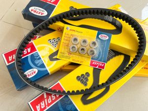 VANBELT+ROLER KZL ASPIRA penbel untuk motor Beat Fi - Vario Fi - Spacy Fi - Scoopy Fi merk aspira astra