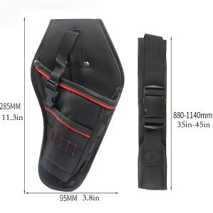 Túi Đựng Dụng Cụ Khoan Không Dây Có Dây Đeo Có Thể Điều Chỉnh Dành Cho Thợ Xây Dựng Và Thợ Điện Túi Đựng Máy Khoan Bằng Vải Oxford (chỉ Có Túi)