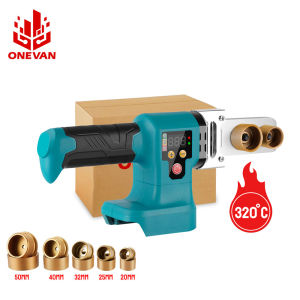 ONEVAN 1400W Cordless Plastic Welding Machine PE/PPR/PB Pipe Melter Pipe Welding Machine Max Temperature 320℃，For Makita 18V Battery