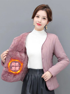 Autumn Winter Thickened Fleece Womens Slim Fit Cotton Jacket Lightweight Versatile Outerwear Durable Korean Style Commute