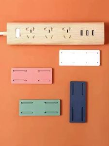 1-10pc Self-Adhesive Socket Fixer Hanging Power Strip Holder Wall Holder Cable Fixator Removable Office Household Organizer