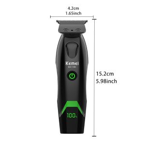Kemei | Kemei 1385 Professional Barber Hair Trimmer T-Blade 7500RPM LED Display Men Hair Clipper 0mm Finish Hair Cutting Machine